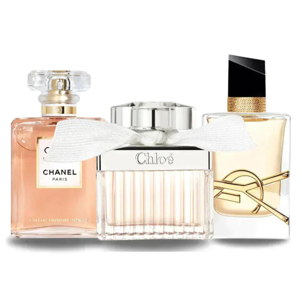 3 Perfumes Chanel COCO MADEMOISELLE, Yves Saint Laurent LIBRE y CHLOÉ (Eau de Parfum)