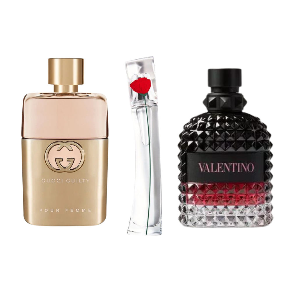 3 Perfumes Gucci Guilty, Valentino Intense, Flower By Kenzo (Eau Parfum)