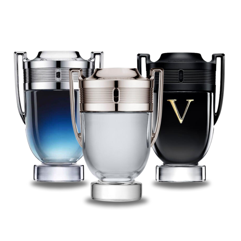 3 Perfumes Paco Rabanne INVICTUS LEGEND, Paco Rabanne INVICTUS y Paco Rabanne INVICTUS VICTORY 100ml (Eau de Parfum)